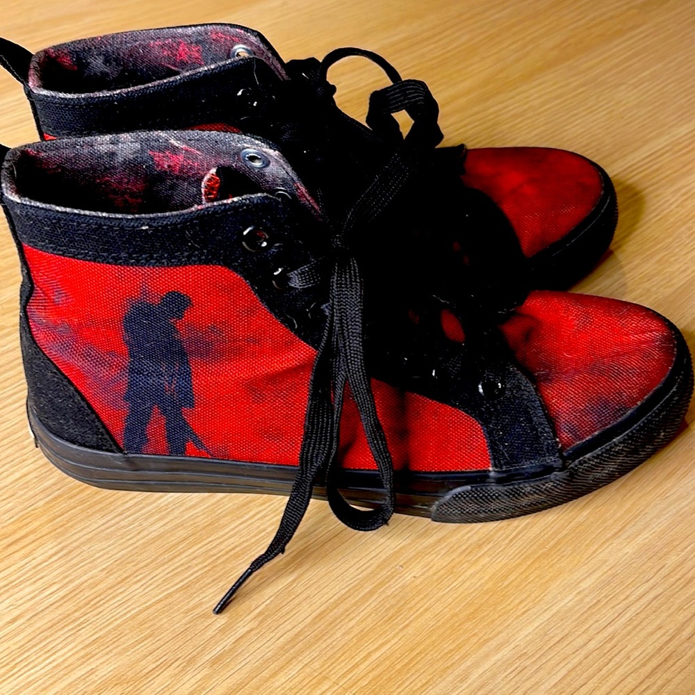 Friday the 13th themed high top sneakers for men